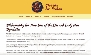 Bibliography for Time Line of the Qin and Early Han Dynasties